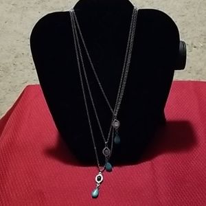 Multi-Gemstone Stainless Steel Necklace FINAL PRICE